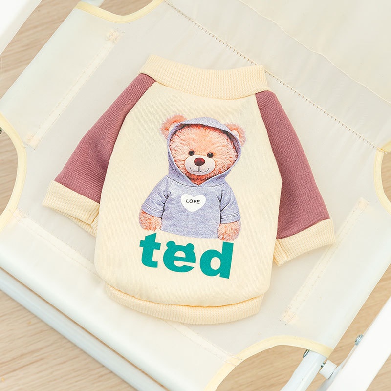 Musim Semi/Summer Tipis Bernapas Teddy Bear Amerika Mode Sweater