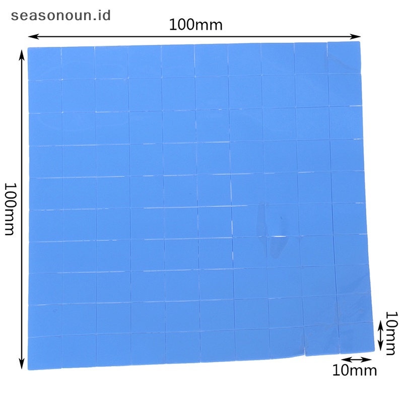 Seasonoun 100Pcs 10 * 10 * 0.5mm Thermal Pad GPU CPU Heatsink Pendingin Pad Silikon Konduktif.