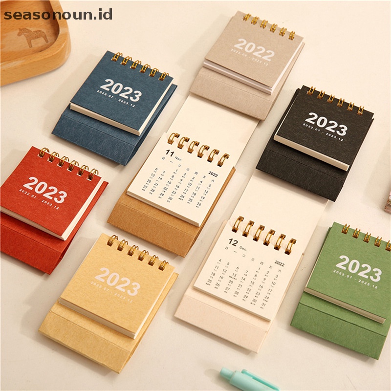 Seasonoun 2023kalender Mini Creative Simple Planner Dekorasi Kalender Meja.