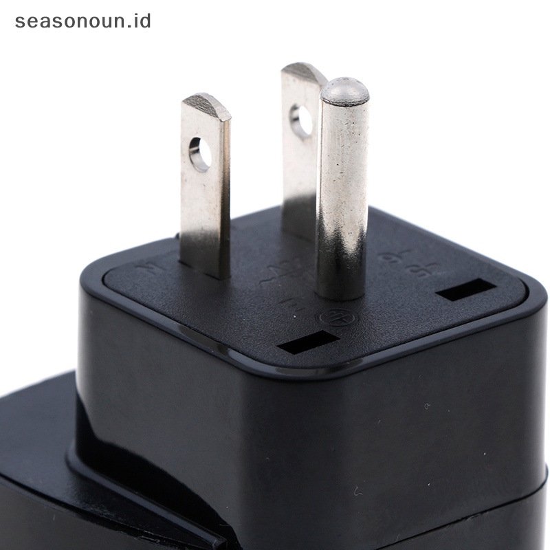 Konverter Adaptor Colokan Listrik travel AC Seasonoun Universal EU UK AU to US USA Canada.