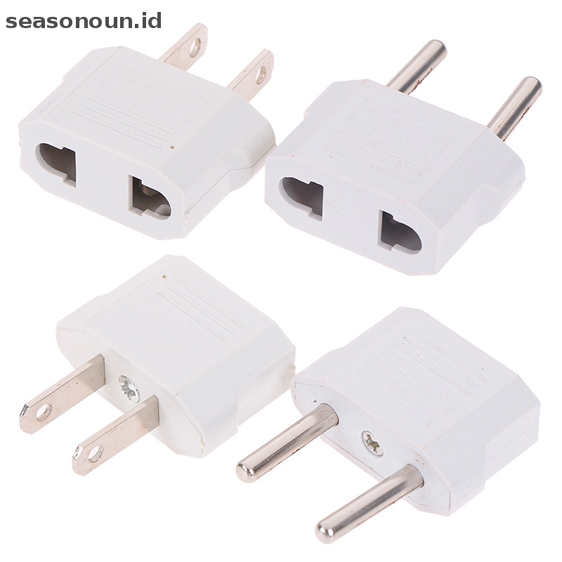 Seasonoun 4Pcs Konverter Adaptor charger travel plug us to eu usa plug us to us