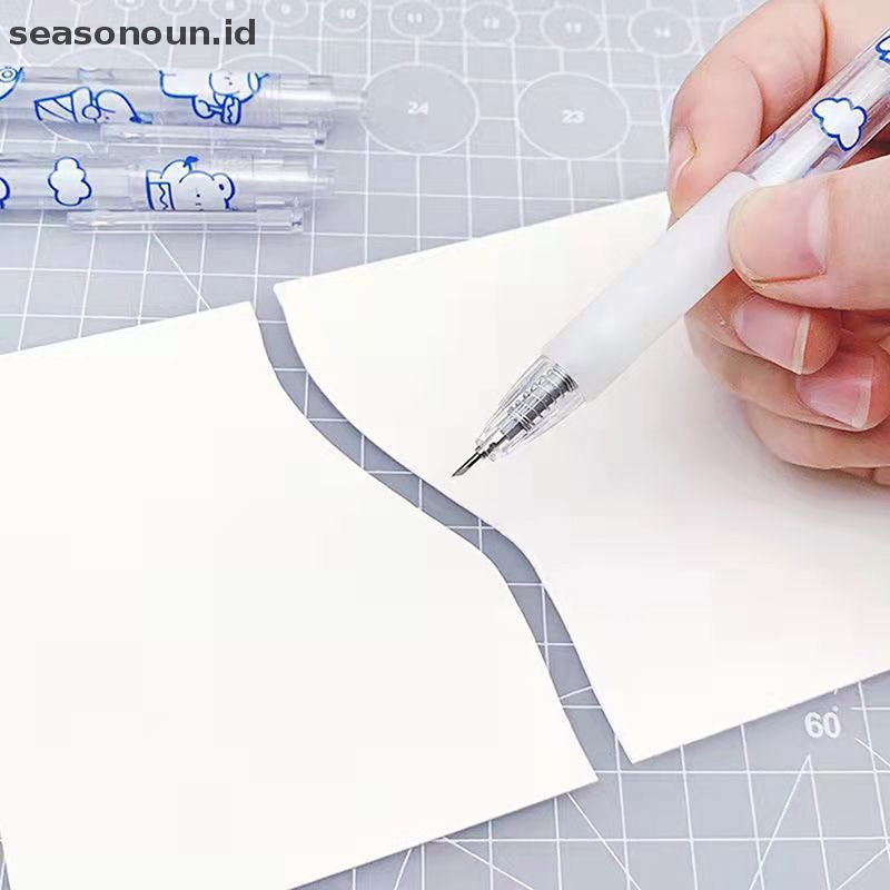 Seasonoun 2pcs Sharp Cutter Art Craft Cutg Alat Untuk Pengganti Inti DIY Stiker.