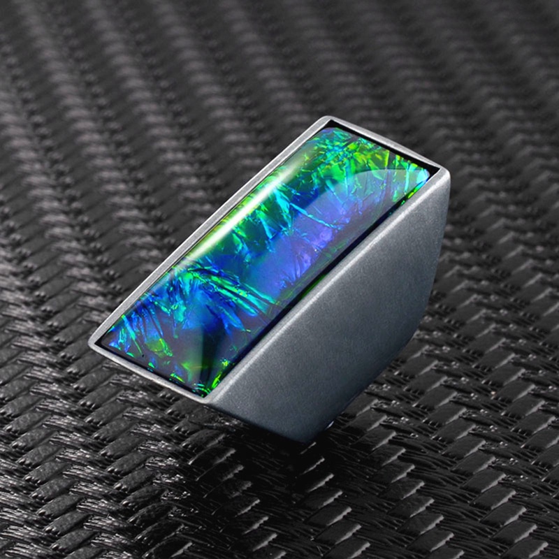 Fashion Berlebihan Cincin Logam Permata Buatan Bohemian Besar Untuk Pria Wanita Kepribadian Perhiasan Kasual Etnik Sederhana