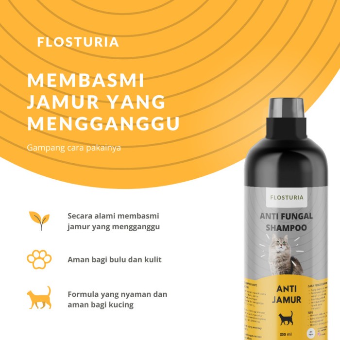 Flosturia Anti Fungal Shampo Anti Jamur Sulfur 250ml-Bisa Untuk Kitten