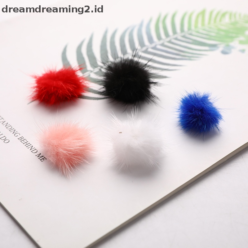 (drea) 10pcs Desain Nail Art Mini Pom Pom Mink Bola Bulu DIY Pompones Perlengkapan Jahit//