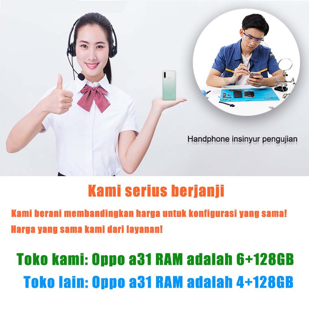 HP OPPO A31 RAM 6/128GB GARANSI 1 TAHUN