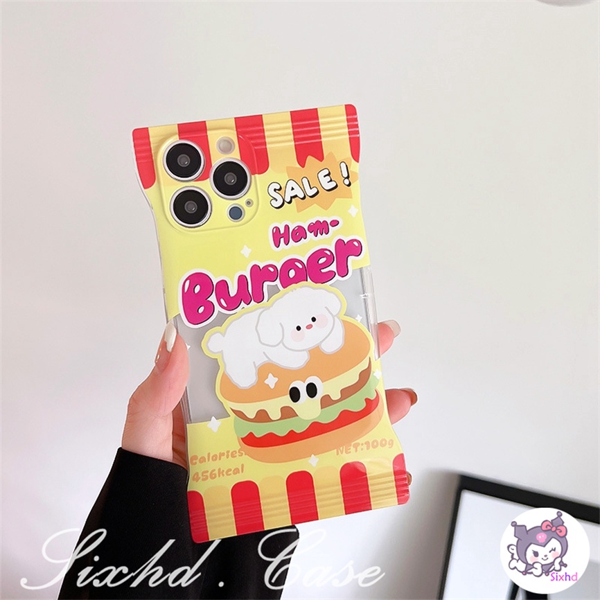 Redmi 12C 10C 10A 10 Note 12 11 11s 10s 10 9 8Pro 9T 9C 9A 9 Xiaomi 12 Lite 11Lite 12T 11T 10T Poco M3 X4Pro Cute Ins Burger Dog Snack Bag Phone Soft Case XJJJJ