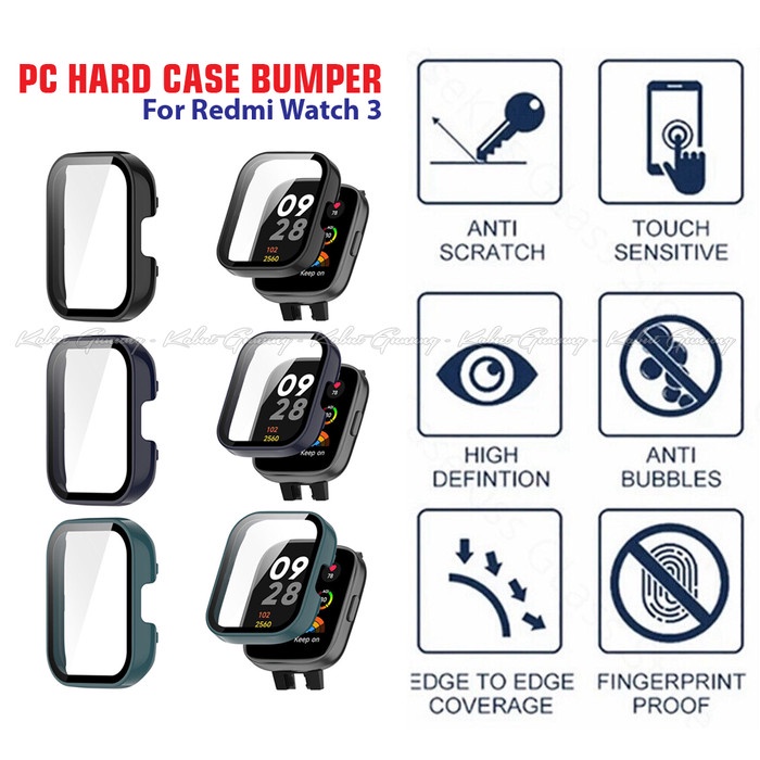 Hard Case For Redmi Watch 3 Mi Watch 3 Case Cover With Tempered Glass