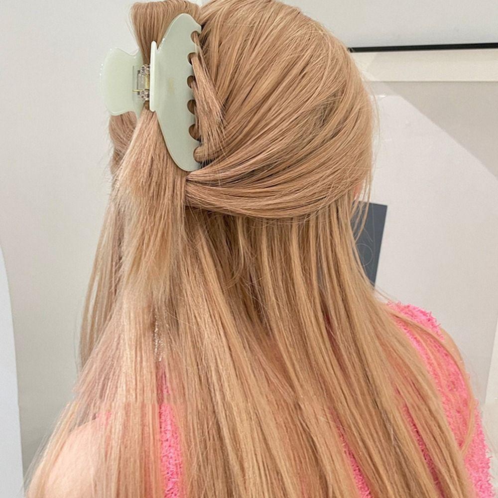 Agustinina Klip Rambut Asam Asetat Kreatif Elegan Jelly Warna Hiu Klip Bentuk Geometris Besar Ambil Klip Aksesoris Rambut Perempuan