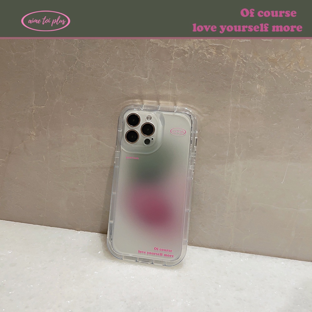 IPHONE Ins Hijau Ungu Halo Silikon Case Untuk Iphone14 11 12 13 PRO MAX Casing Cover Pelindung AT0269 AT0269