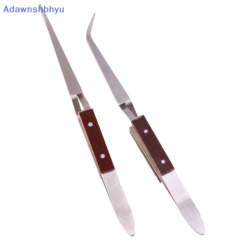 Adhyu Jewelry Solder Pinset Lurus Ujung Lengkung Selflock Welding Tweezer Tool ID