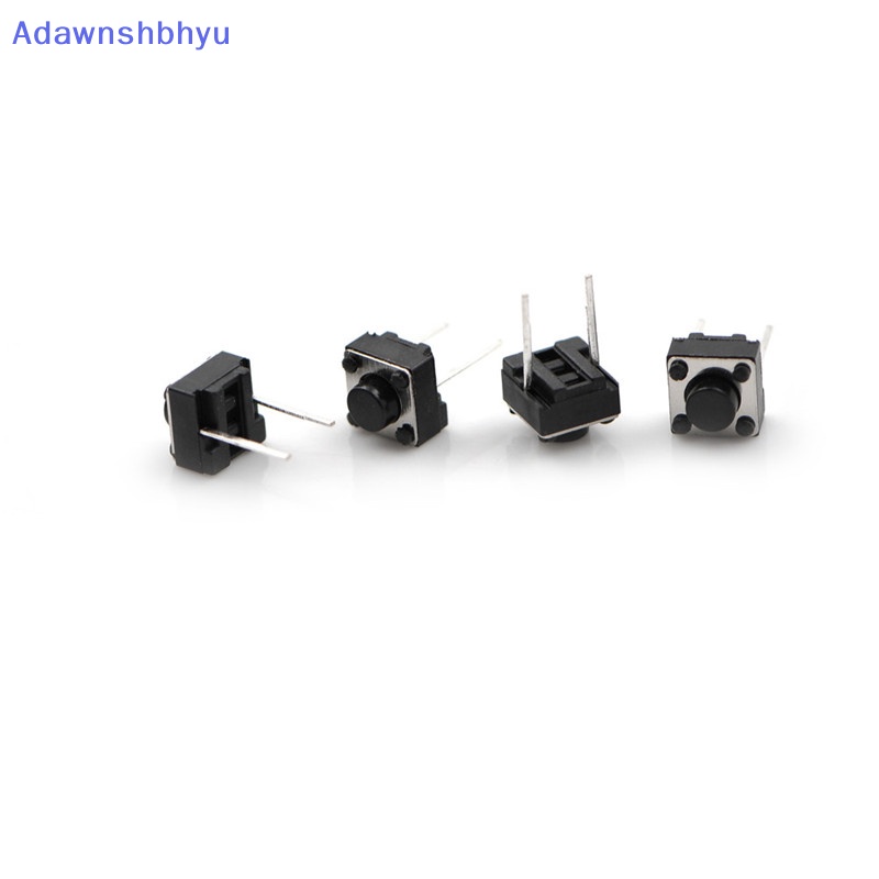 Adhyu 20pcs 2pin Kaki Tengah 6*6*5mm Switch Tactile Push Button Saklar ID