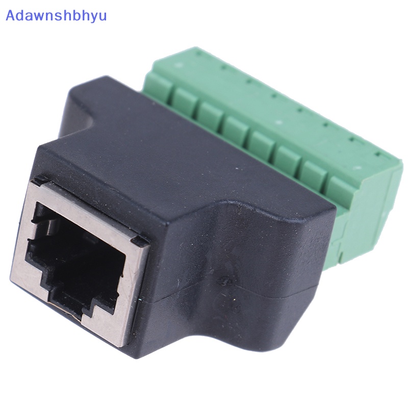 Adhyu rj45 to screw terminal Adapter rj45 female to 8pin Konektor Untuk DVR CCTV   Id