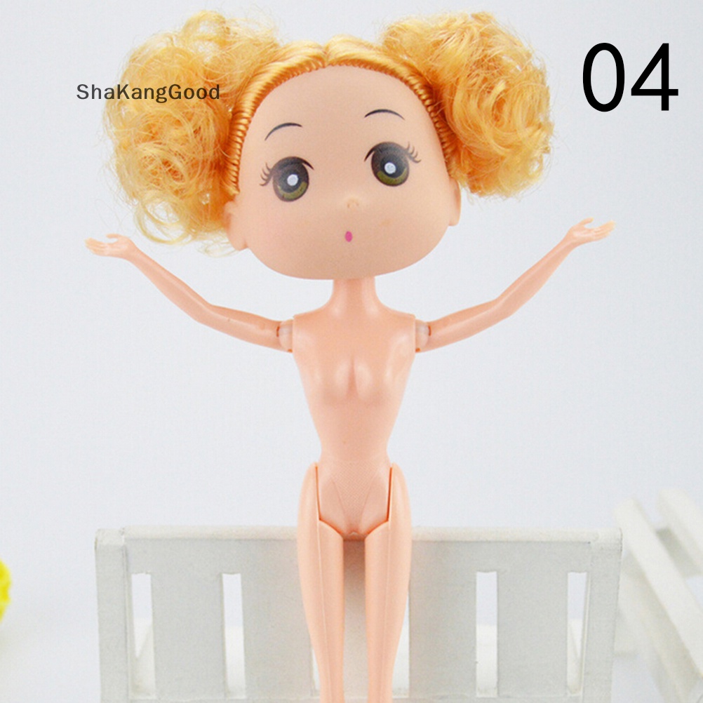 Boneka Mini SKID 18cm Dengan Rambut Keemasan Coklat Dekorasi Kue Boneka Ddung Lucu Mainan Anak SKK