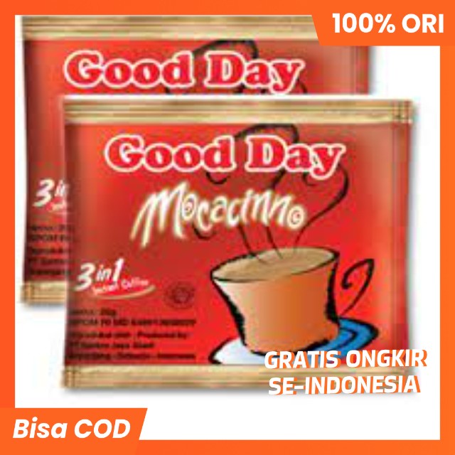 GOOD DAY MOCCACINO/VANILA/CHOCOCINNO sachet 20 gram Renceng ( ISI 10)