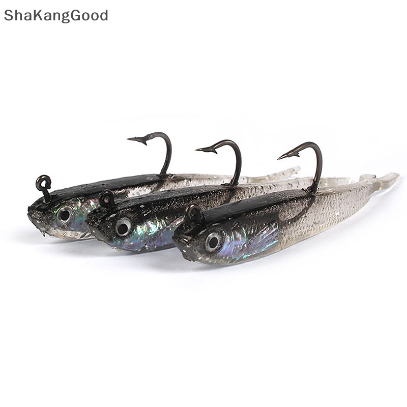 Skid Soft Lure Shad Tail 75mm Dengan Pengait Ikan Buatan Silikon Lembut Ikan Garpu Ekor Umpan Lele Untuk Memancing Tackle SKK