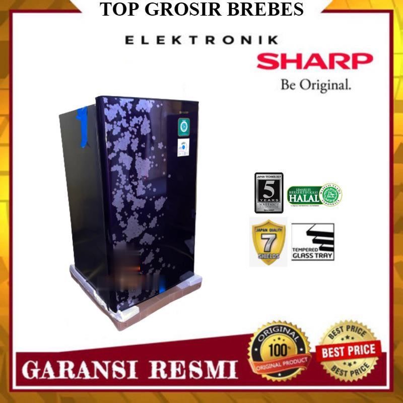 LEMARI ES 1 PINTU SHARP SJN162DVR MOTIF BUNGA KULKAS SHARP SJ-N 162 D