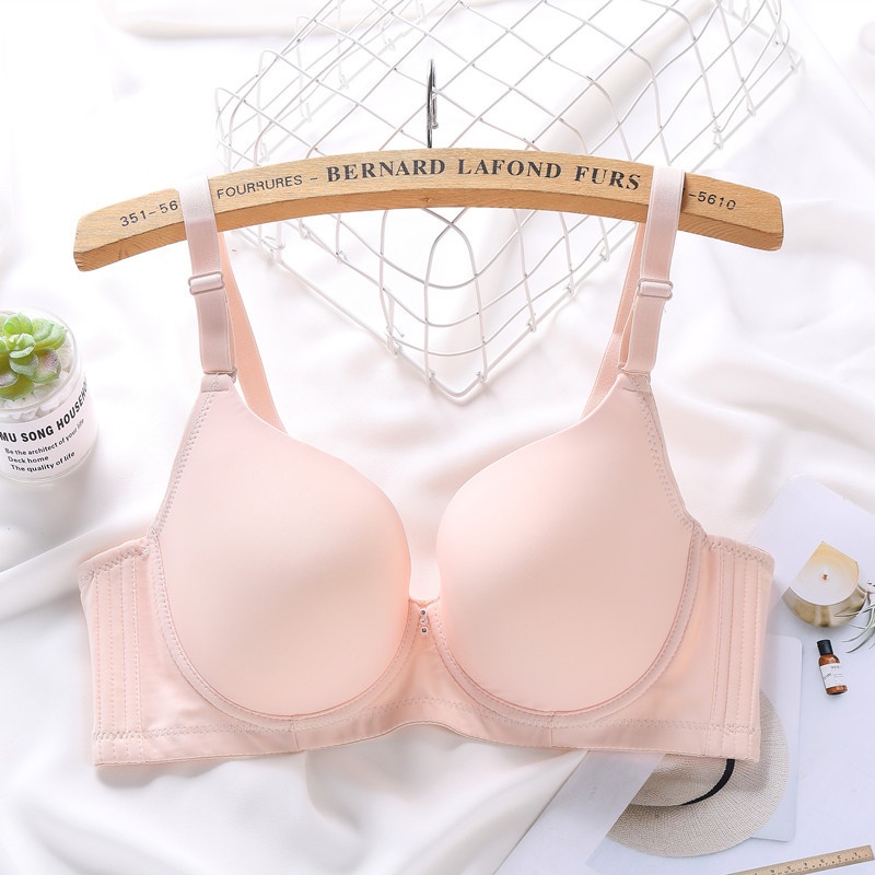 SEXYLADIES Bra Kawat Bahan Polos busa tipis Cup jumbo D-E 4kait BH big size