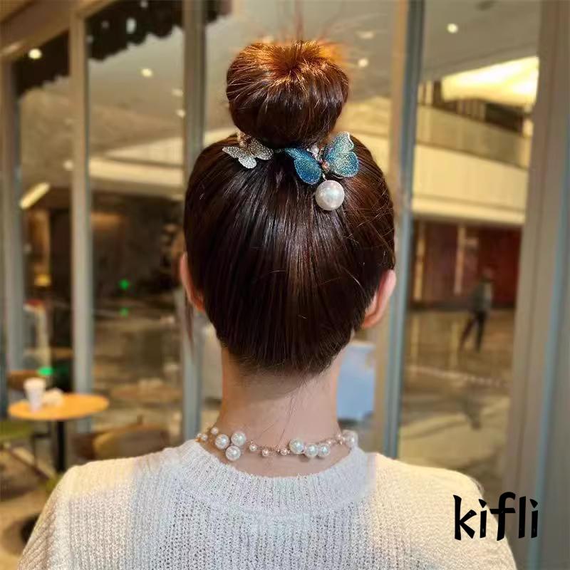 [KD] Mutiara Kupu-Kupu Rambut Cakar Klip Gadis Elegan Aksesori Rambut High-end Indah Klip Rambut