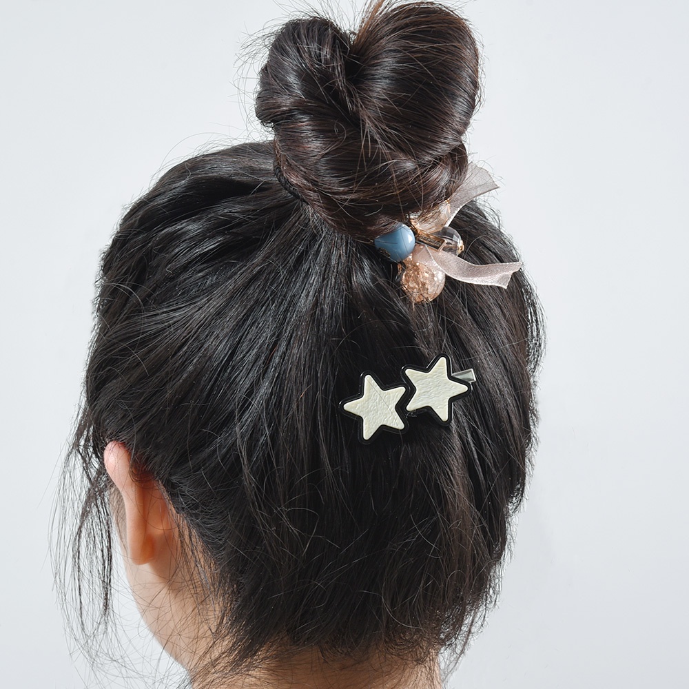 Grosir/y2k Style Sweet Women Hair Clip/Jepit Rambut Hot Cewek Hitam Putih l Bintang Hip Hop/Ladies Simple Hair Pin/Jepit BB Cewek/Aksesoris Rambut Elegan