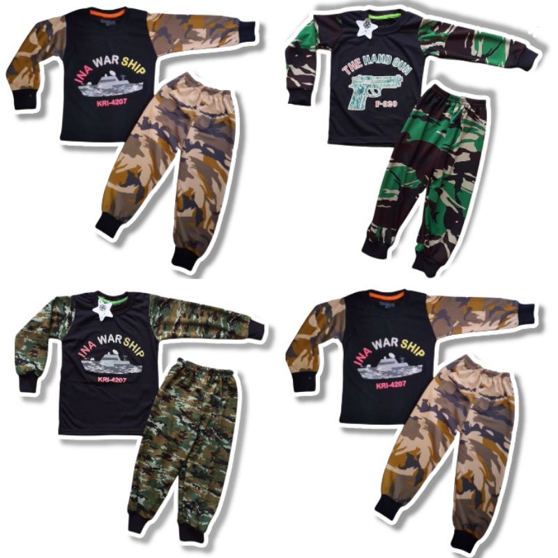 KAOS SETELAN ANAK LAKI LAKI ARMY LORENG BAJU ANAK LAKI LAKI