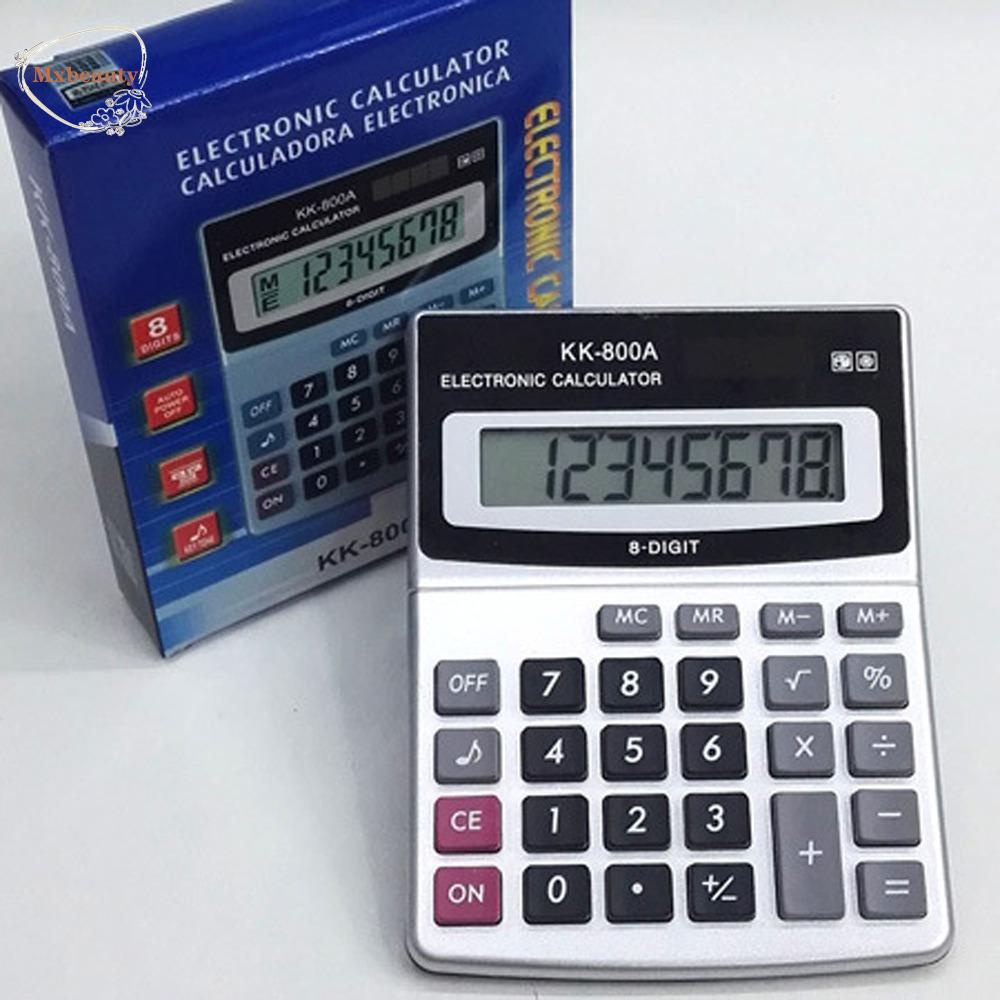 Mxbeauty Calculadora Font Besar Untuk Keperluan Penyejukan Ukuran Kecil Perlengkapan Kantor KK-800A 8digit Display Hitung