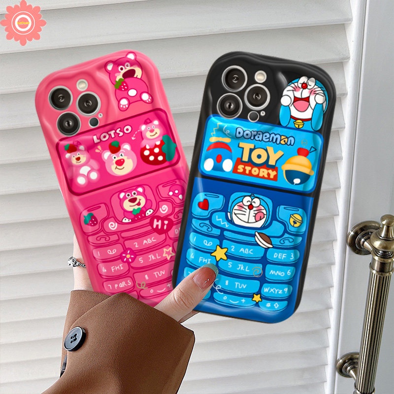 Casing Toy Story Tombol Ponsel Pasangan Untuk Redmi Note12 10 11 8 9 11s 10s 10Pro 10 Pro Max Plus Redmi A1 9 9C NFC 10 9A A2 9T 10A 10C POCO M3 Kartun Lucu Strawberry Bear Soft Cover