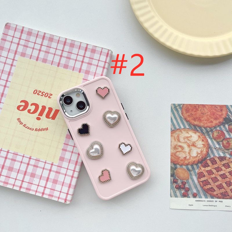 INS Luxury Pink Love Button Soft Silicon Case HP iP iPhone 12 13 14 Pro Max 11 Girl Woman FTD Casing Apple