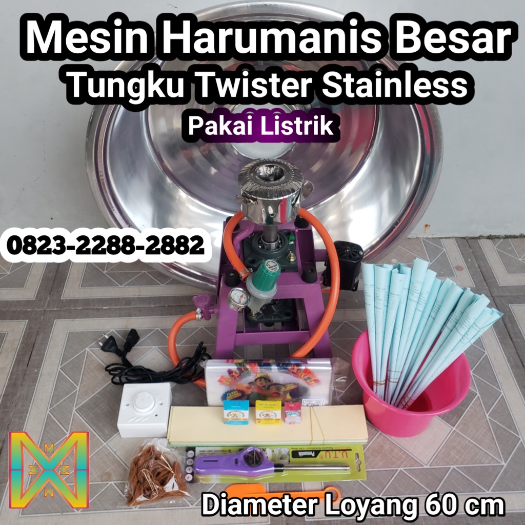 COD - Mesin Harum Manis Besar Memakai Arus Listrik Tungku Stainless / Mesin Cotton Candy / Mesin Gul