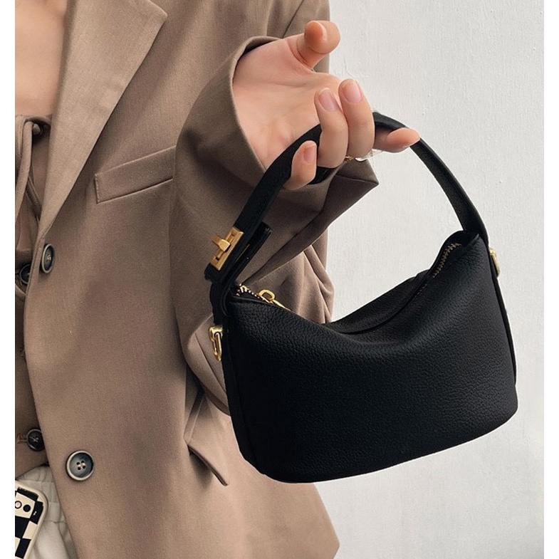 TAS SLINGBAG IMPORT WANITA MWS 3269 BAHAN KULIT TEBAL TEKSTUR KULIT JERUK BISA DIJADIKAN 2 MODEL