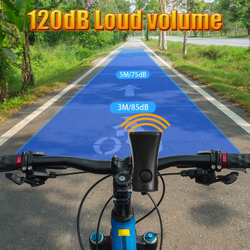 120db Sepeda Tanduk Elektrik Tahan Air Shockproof Sepeda Gunung Scooter Stang Mount Speaker Bell Safety Alarm Aksesoris Sepeda