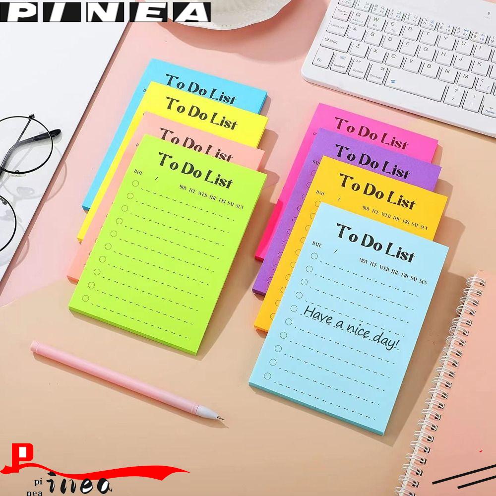 Nanas 50lembar/buku Memo Pad Siswa Sekolah Perlengkapan Kantor Daftar Belanja Harian Mingguan Bulan Planner To Do List Note Pesan