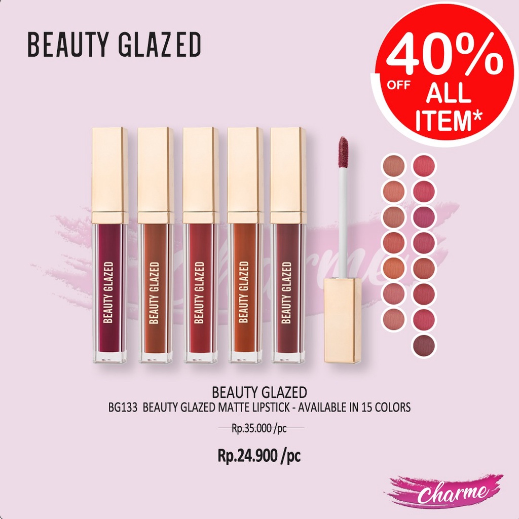 (READY &amp; ORI) Beauty Glazed Matte Lipstick Lip Matte BG133