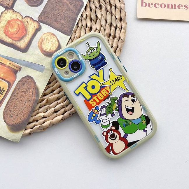 All New Cream Non-slip Camera Protect Soft Case IPhone X XR XS Max 11 12 13 14 Pro Max Women Girl Pretty Cute Toy Story LOTSO Strawberry Bear Cartoon Phone Case