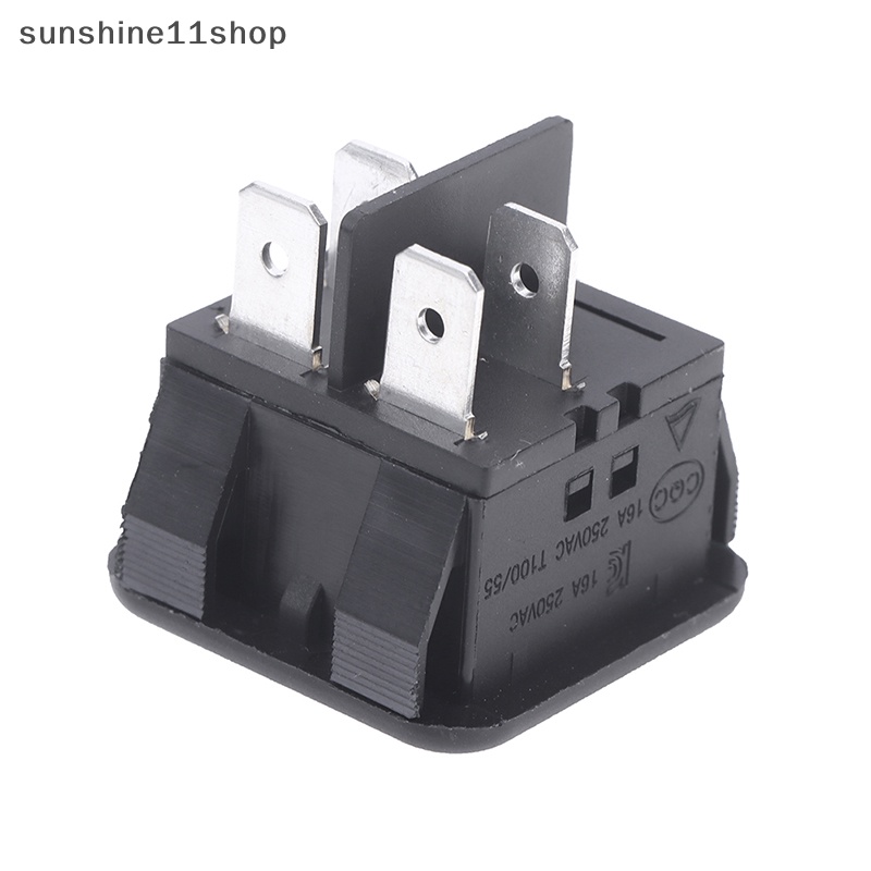 Sho 4Pins RK1-05N Iluminasi Saklar Rocker Switch Mini Saklar Perahu Tahan Air Oilproof Rocker Switch N