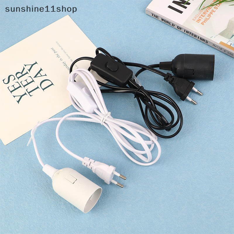 Sho Kabel Listrik 1.8M Kabel Bases Lampu Plug Dengan Switch Kawat Untuk LED E27 Hanglamp N