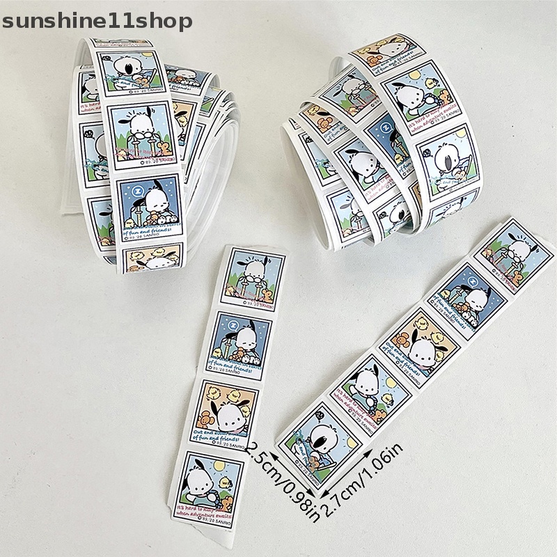 Sho 200stiker Kawaii Pochacco Film Sticker Travel Scene Tangan Akun Diy Goo Card Stiker Hias Kartun Lucu Seal Sticker N