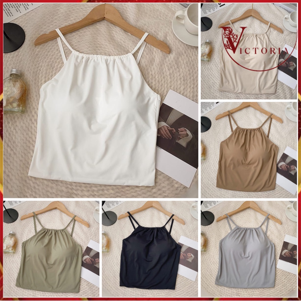 Celyne Tanktop Bra Basic Wanita Tali Spaghetti Premium Import 1137