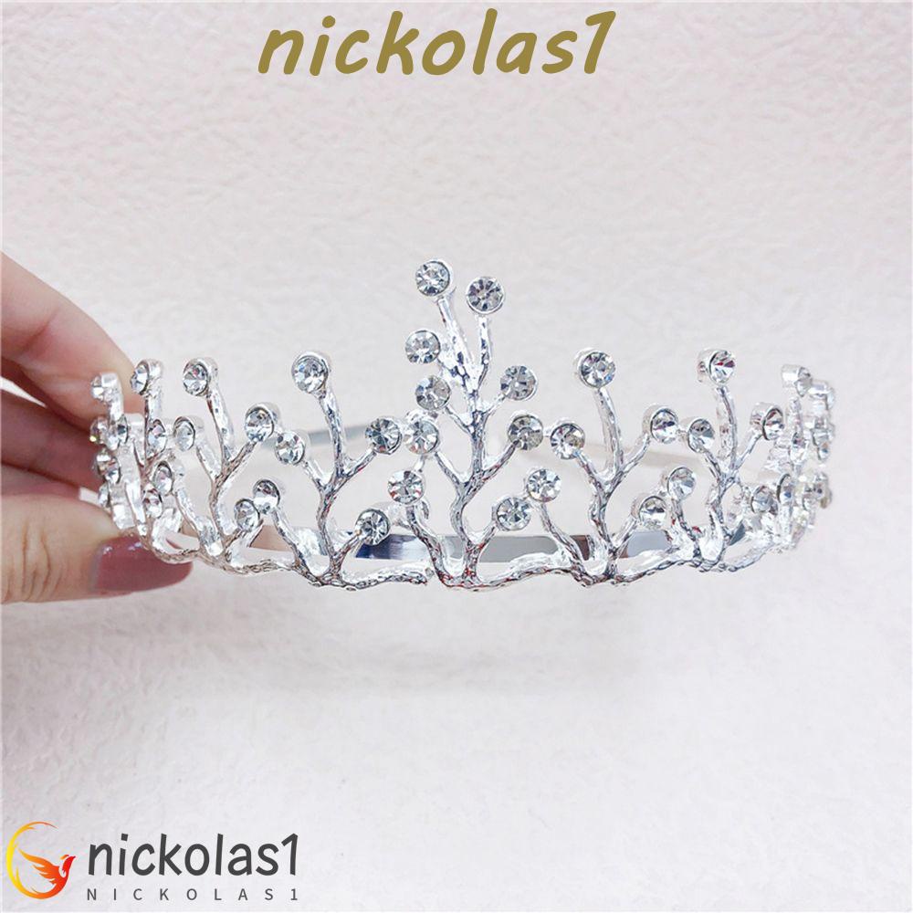 Nickolas1 Perhiasan Pernikahan Elegan Manis Untuk Wanita Mahkota Bunga Ornamen Bridesmaid Gadis Korea Sisir Rambut