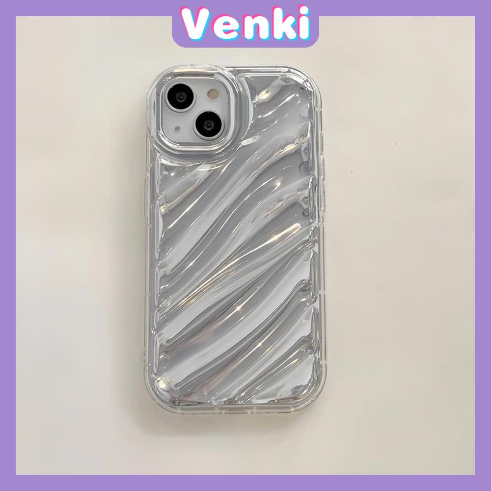 VENKI - Untuk iPhone 14 Pro Max iPhone Case Laser Reflektif Bening Phone Case TPU Soft Case Airbag Simple Shockproof Kompatibel dengan iPhone 13 Pro max 12 Pro Max 11 xr xs max 7 8Plus