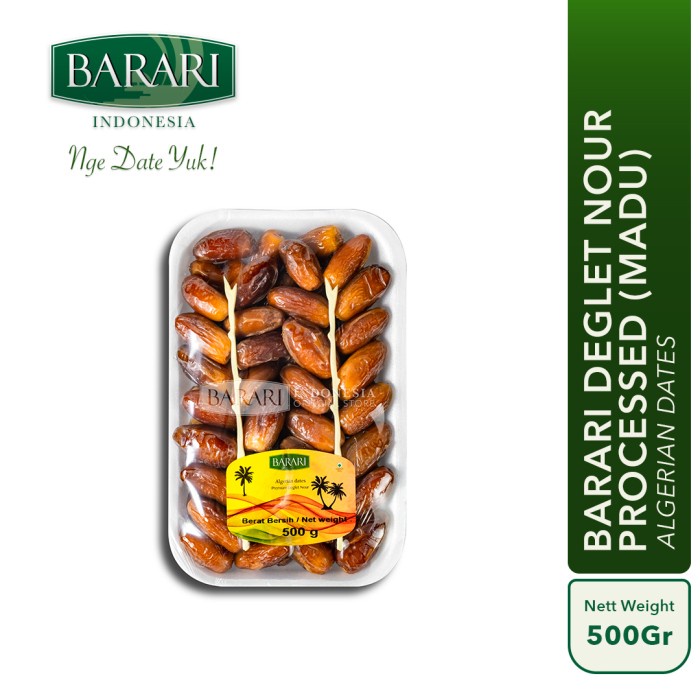 

Kurma Barari Deglet Nour Processed (Madu) 500Gr Styrofoam Algeria