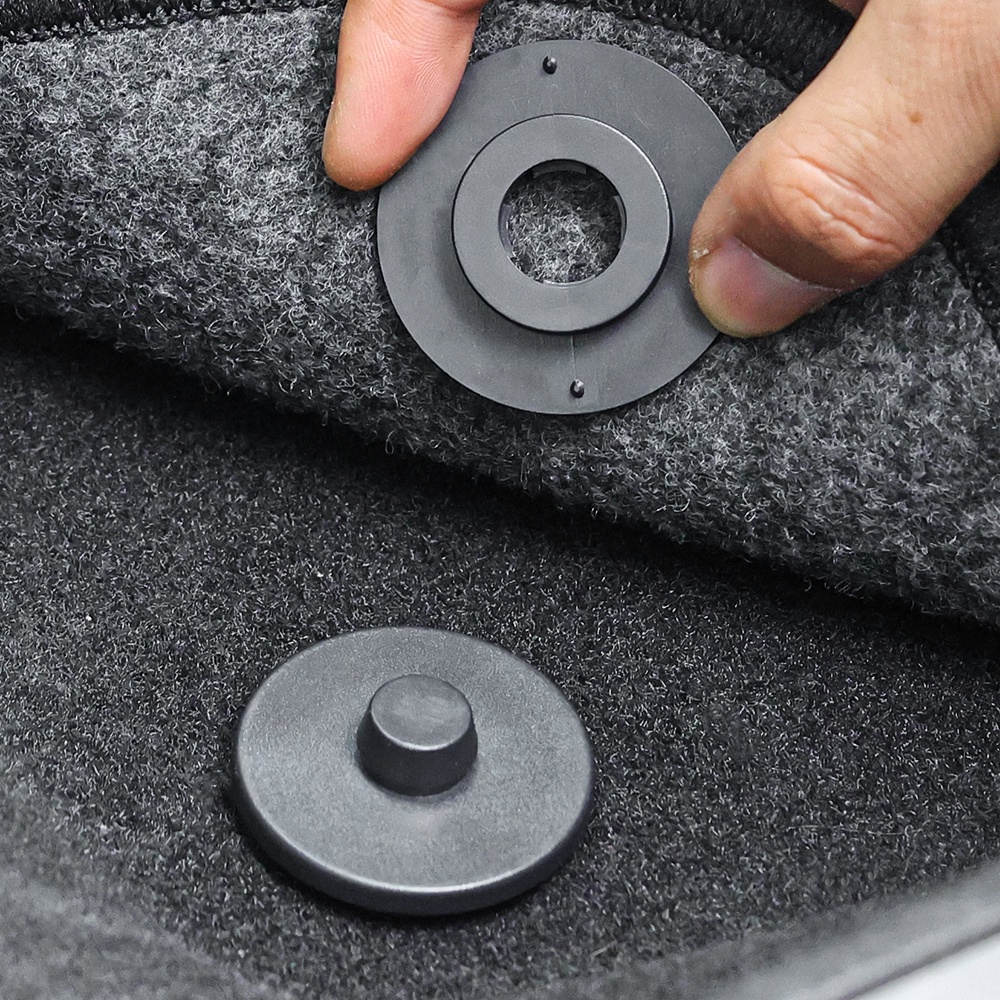 1set Universal Car Pad Double Layer Fixing Clip/ Detachable Black Foot Cushion Fixed Buckle Fastener Aksesoris Interior Mobil