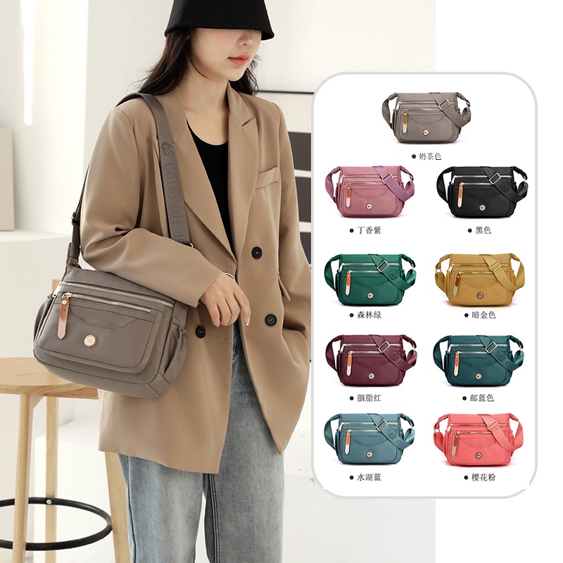 PREMIUM Colorful fox ori - Tas selempang wanita colorful fox 2228 nilon waterproof tas wanita