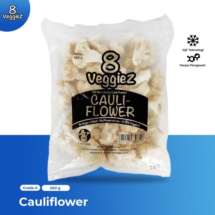

8 Veggiez IQF Cauliflower 500 gr / Kembang Kol Beku 500 gram