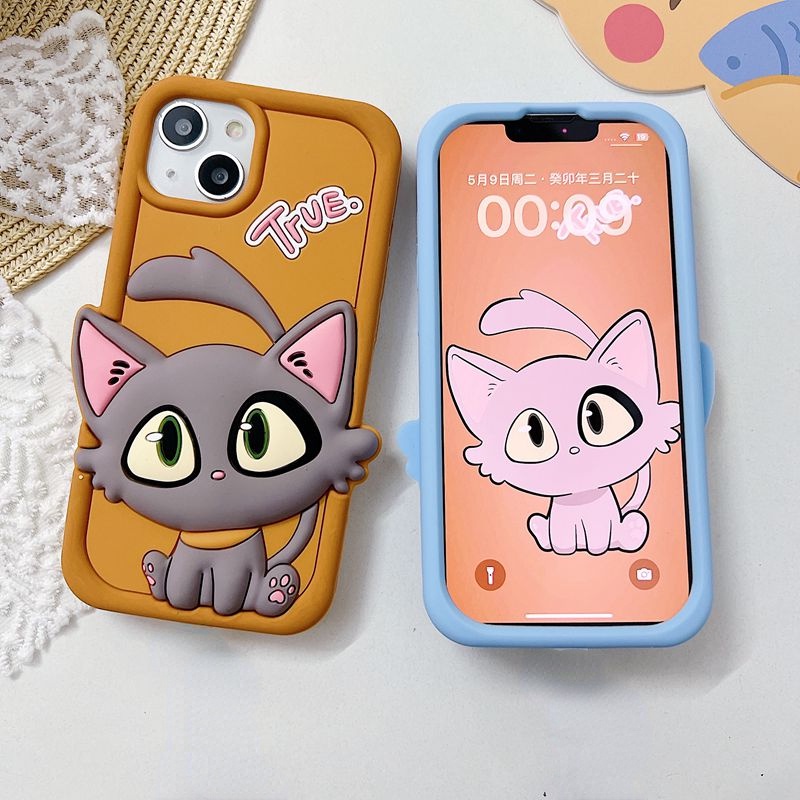 Stereoscopic Suzume no Tojimari Cat Cute Silicone Soft Case for IPhone 11 12 13 14 Pro Max Cute TPU Phone CASE Cute Pretty Girl's Fashion