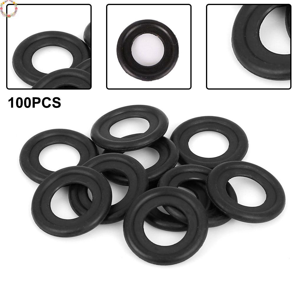 100pcs Seal Gasket Plug Pembuangan Minyak Mesin Karet Mobil Untuk Opel Chevrolet 3536966