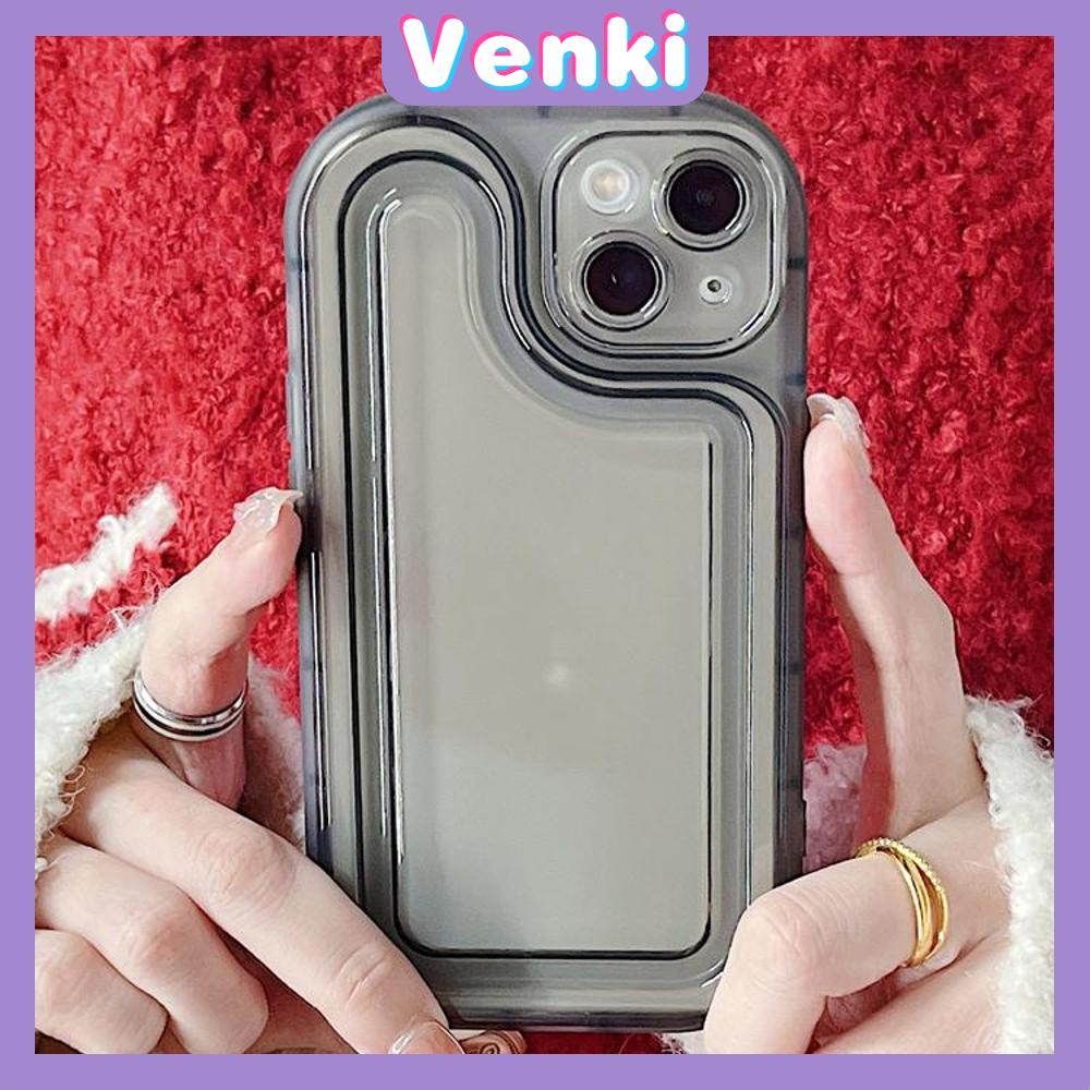 VENKI - Untuk iPhone 14 Pro Max iPhone Case Acrylic Hard Case Bening Case Airbag Tahan Guncangan Kamera Case Ungu Hitam Kompatibel dengan iPhone 13 Pro Max 12 Pro Max 11 Pro Max