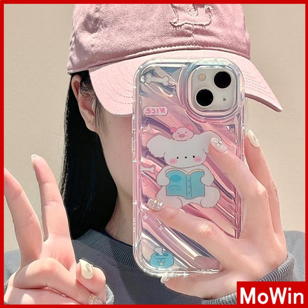 Case iPhone 14 Pro Max iPhone Case Laser Reflektif Bening Case TPU Soft Case Airbag Karakter Kartun Lucu Kompatibel dengan iPhone 13 Pro max 12 Pro Max 11 xr xs max 7Plus 8Plus