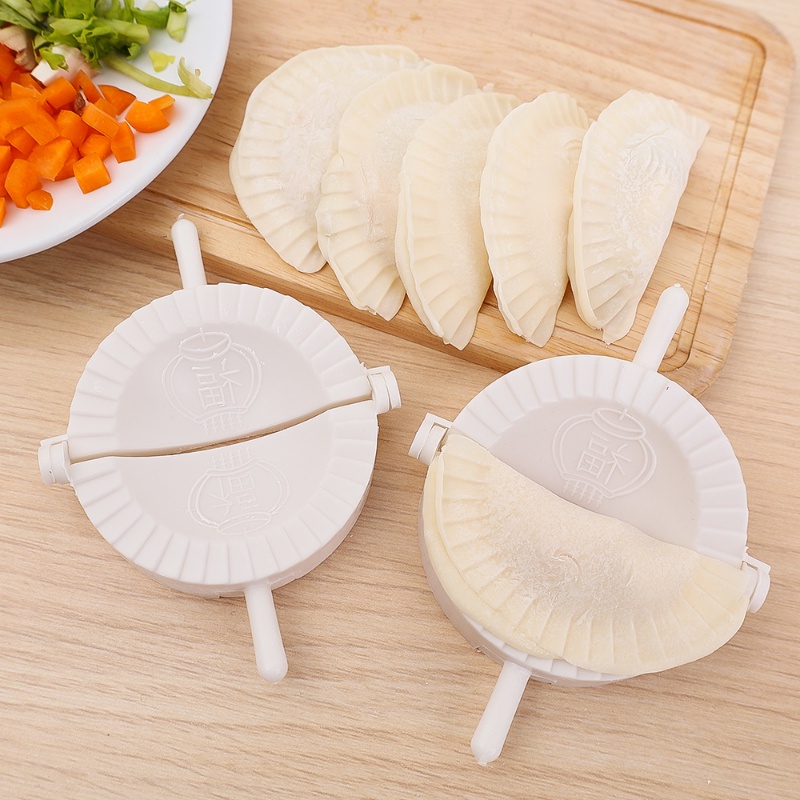 [Unggulan] Cetakan Pembuat Pangsit Plastik Adonan Tangan Press Dumpling Clip Chinese Food Jiaozi Alat Pembuat Dapur Gadget Yang Berguna