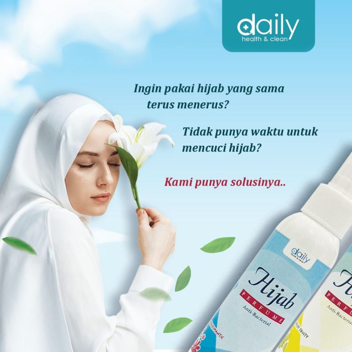 Hijab Parfum Spray Daily Hijab Perfume Anti Bakteri Pengharum Hijab